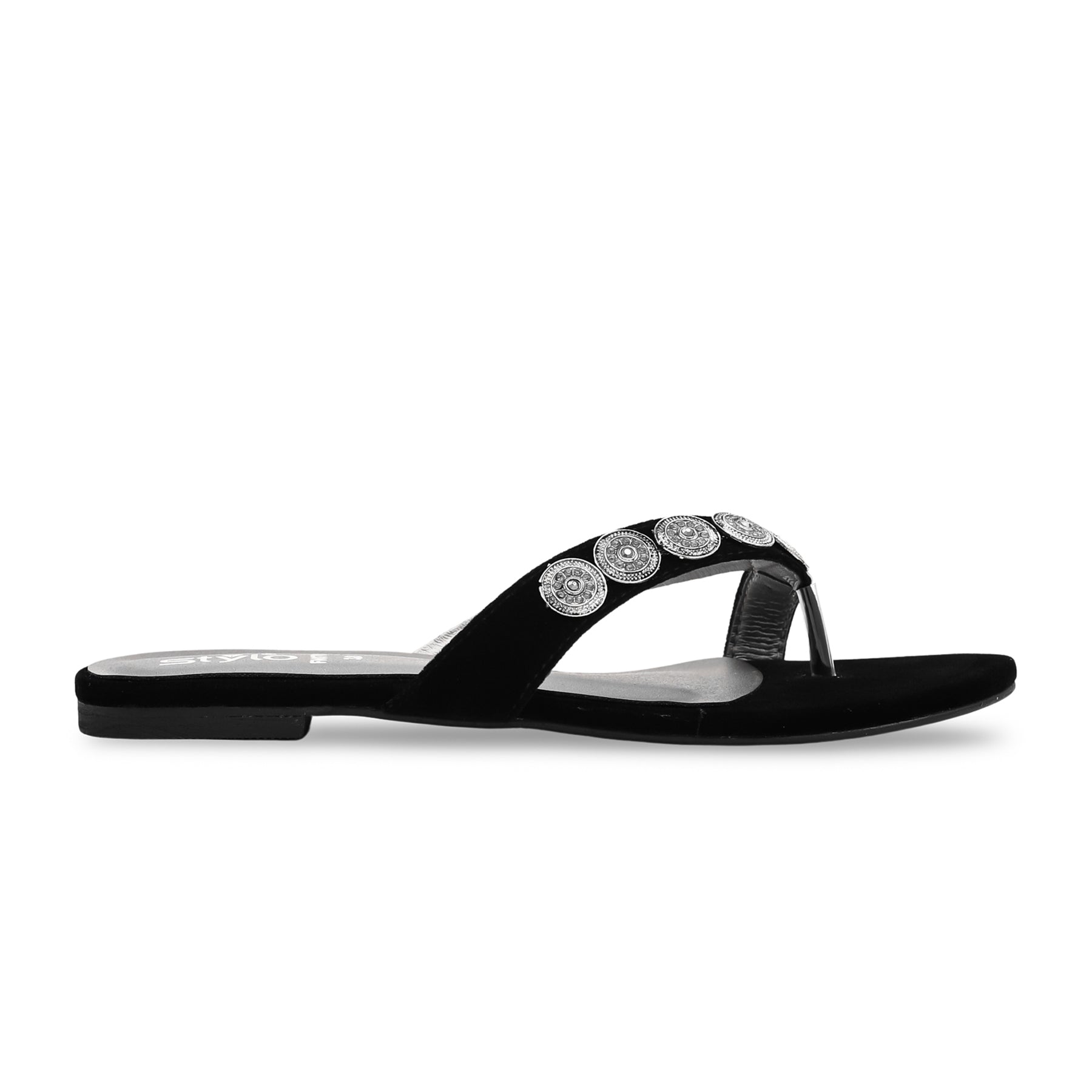 Black Fancy Chappal FN0703