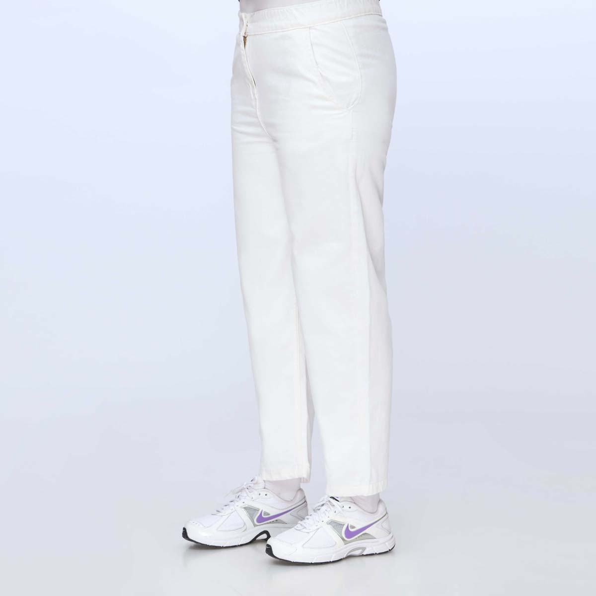 White Baggy Fit Denim Pant PS1537