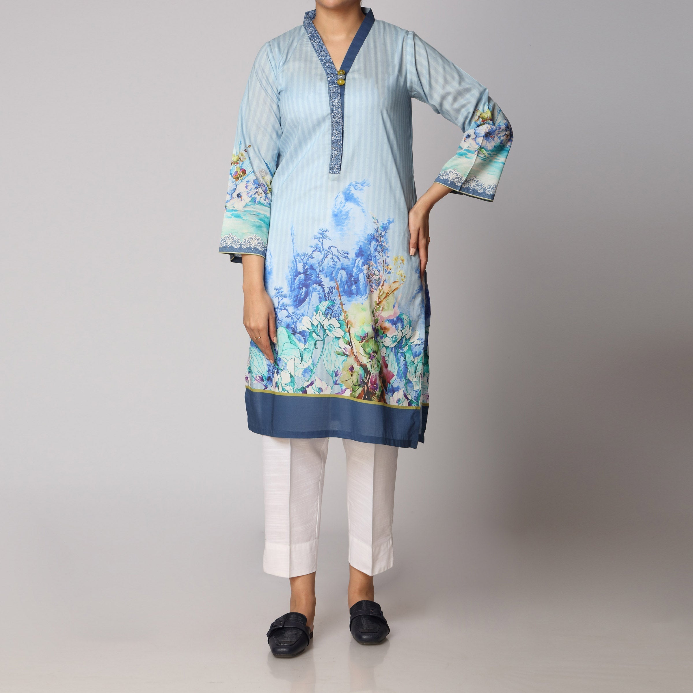 1PC- Digital Printed Lawn Shirt PS3142