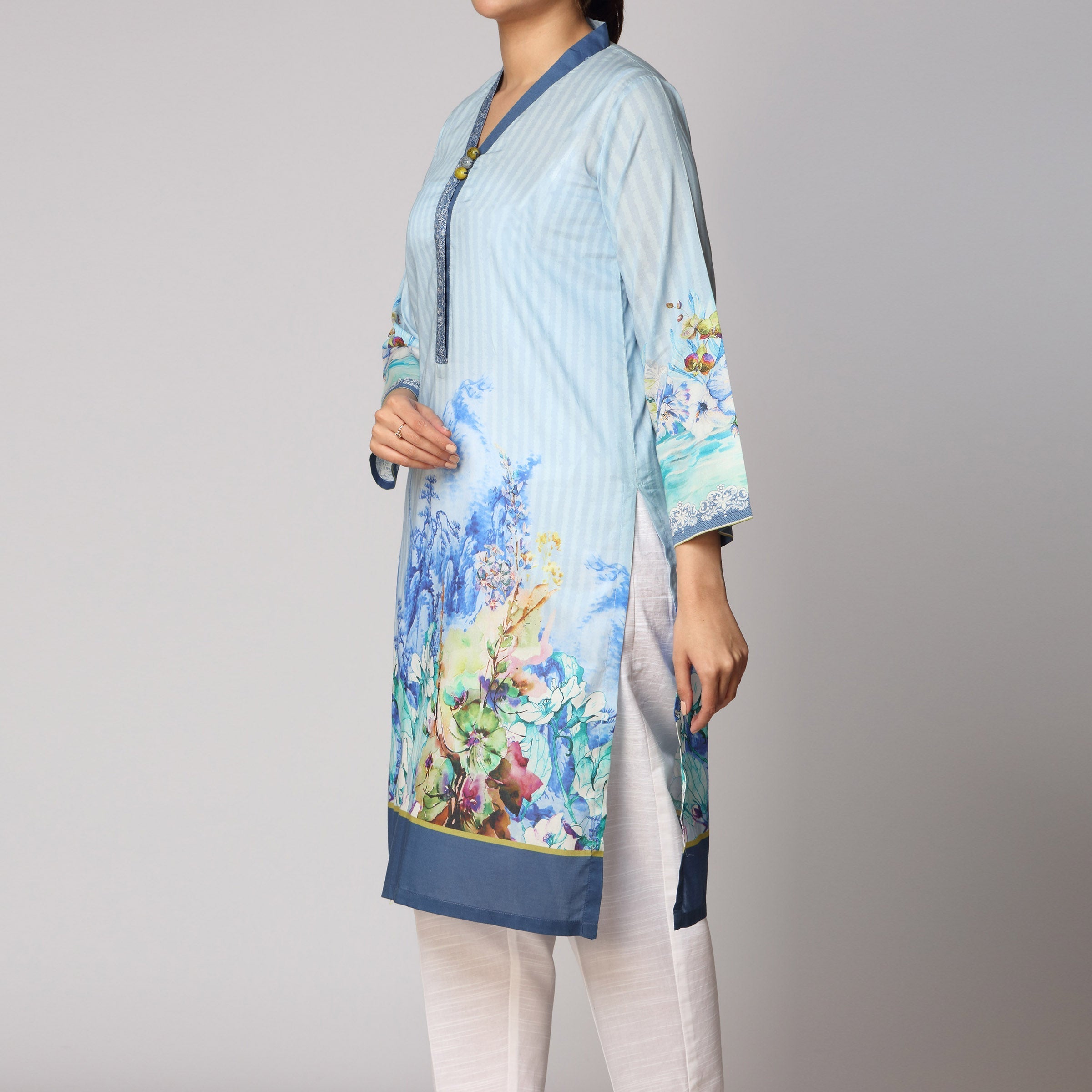 1PC- Digital Printed Lawn Shirt PS3142