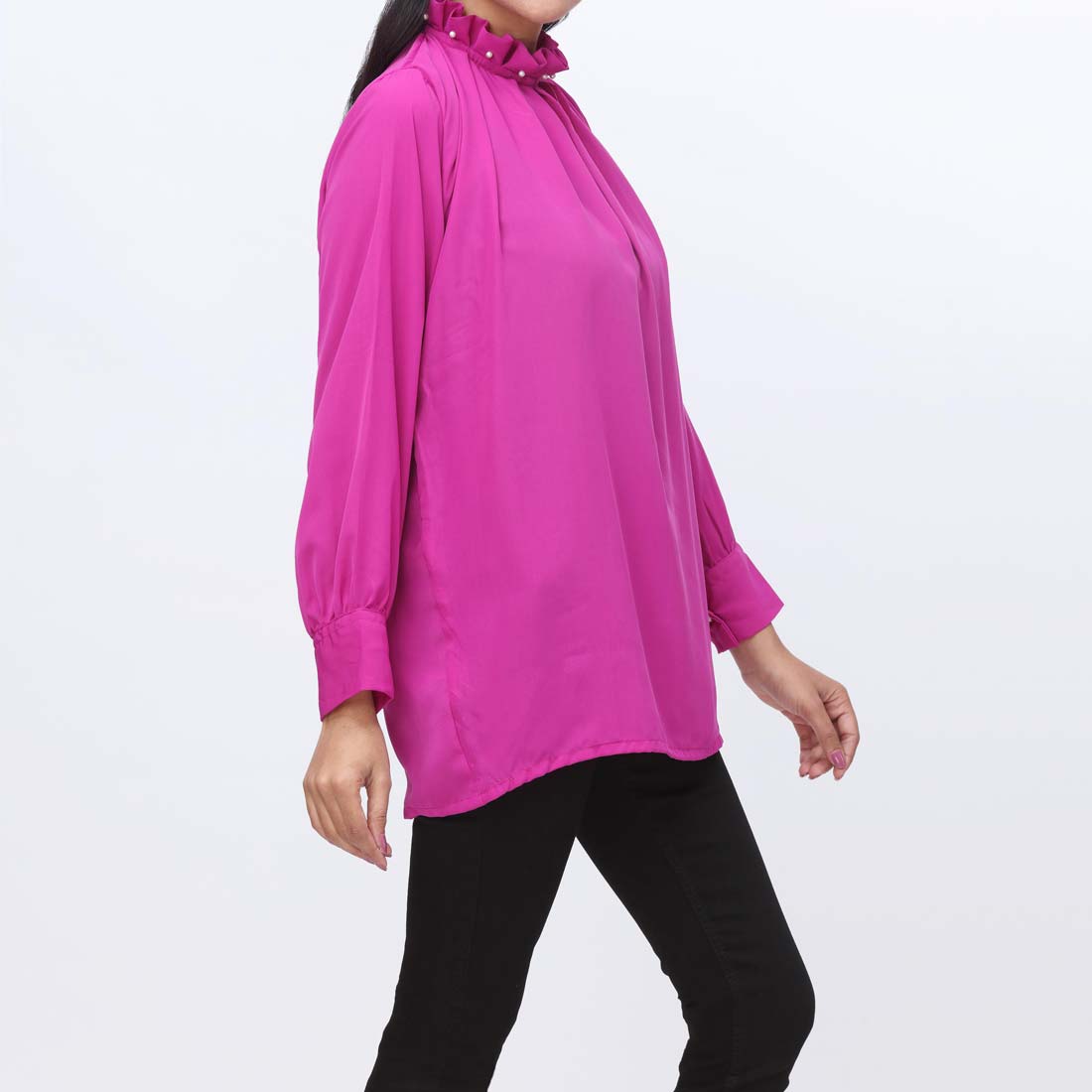 1PC- Dyed Georgette Chiffon Top  PW9021